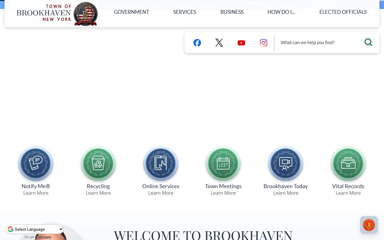 Town of Brookhaven official website