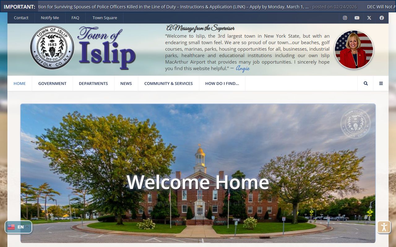 Town of Islip official website
