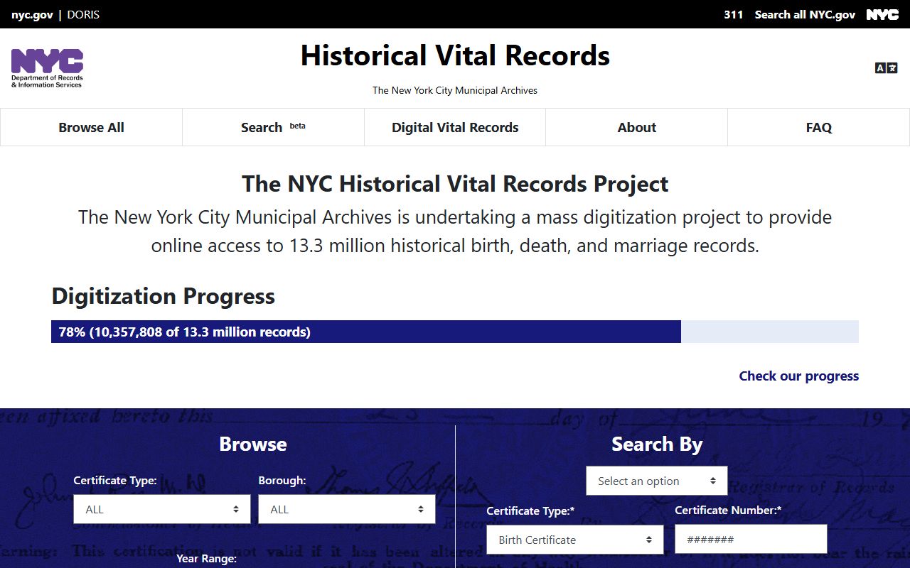 Bronx County death records NYC historical vital records online database
