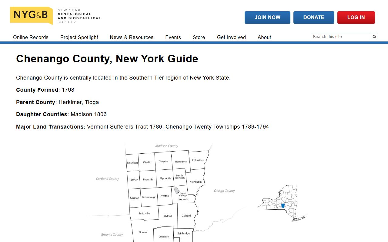 Chenango County death records NYG&B genealogy guide