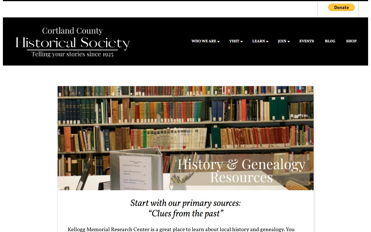 Cortland County death records historical society genealogy resources
