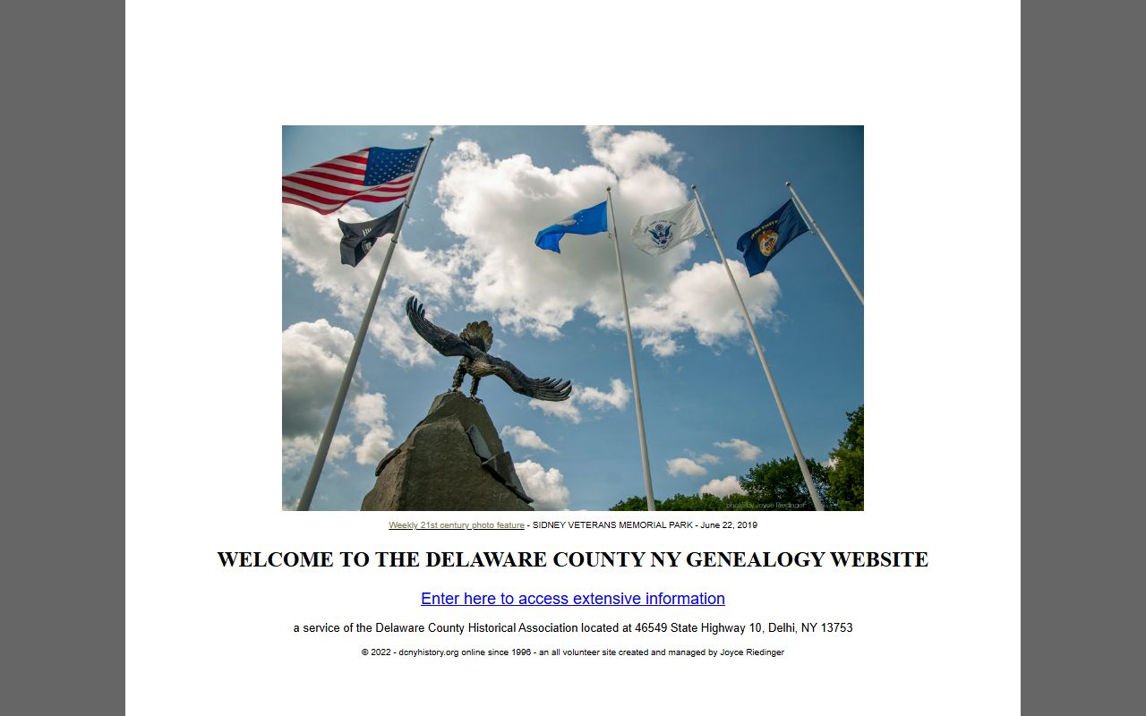 Delaware County death records historical association resources