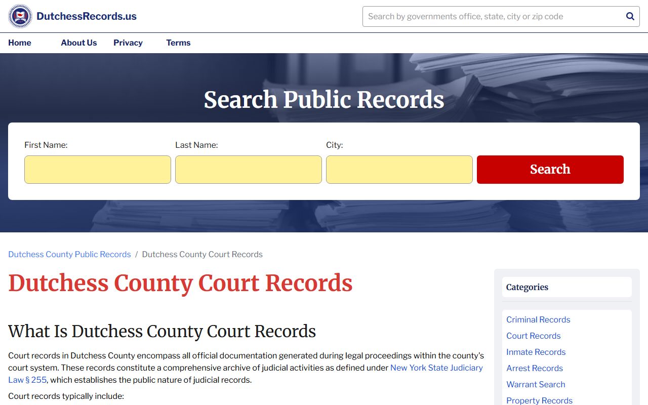 Dutchess County death records surrogate court information