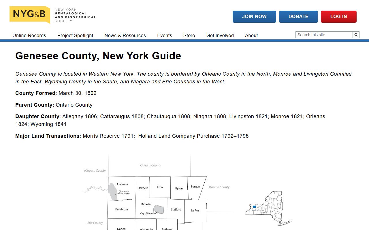 Genesee County death records clerk and historian resources
