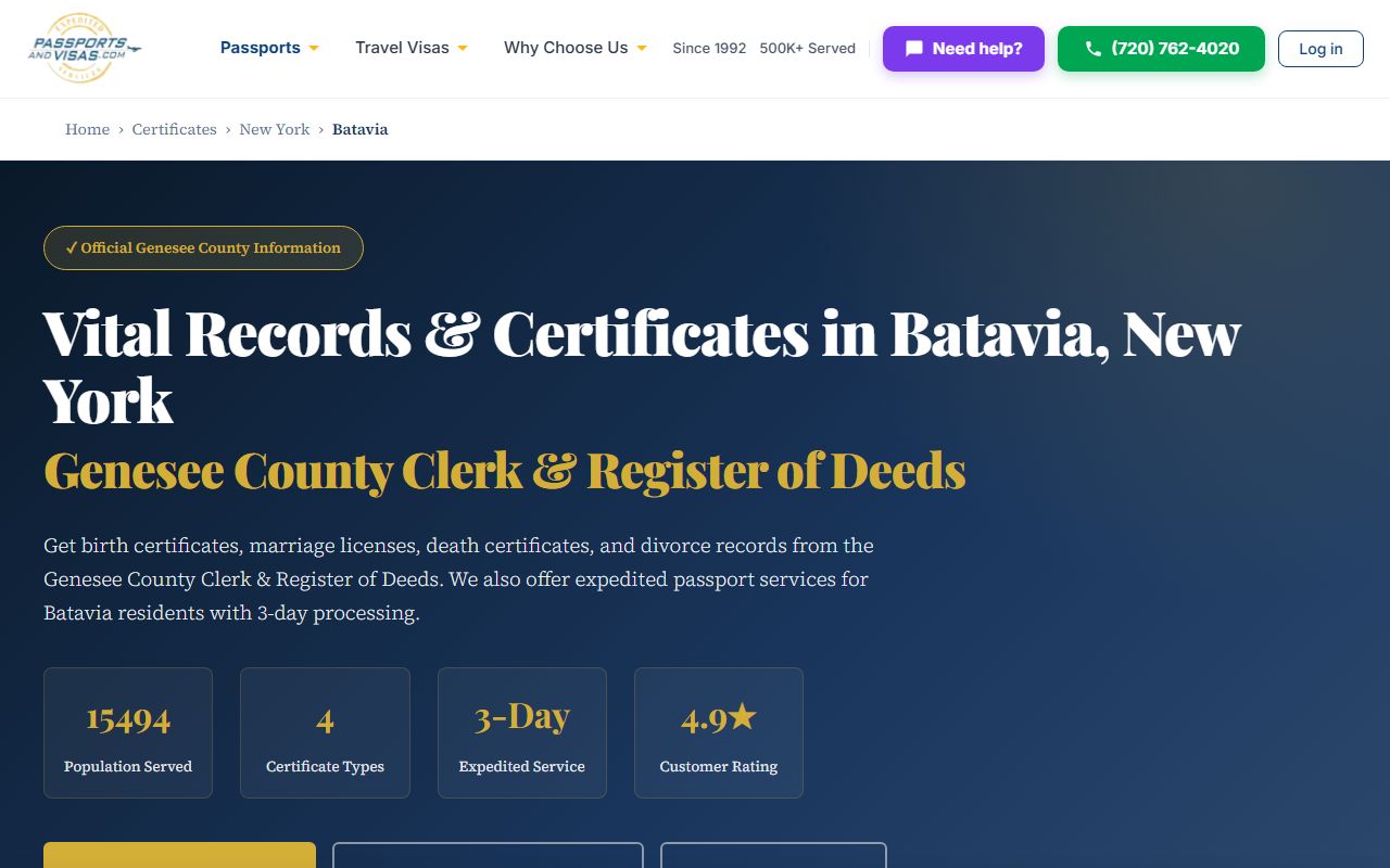 Genesee County death records vital records information