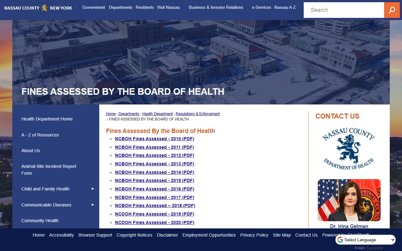 Nassau County Clerk vital records page for Nassau County death records
