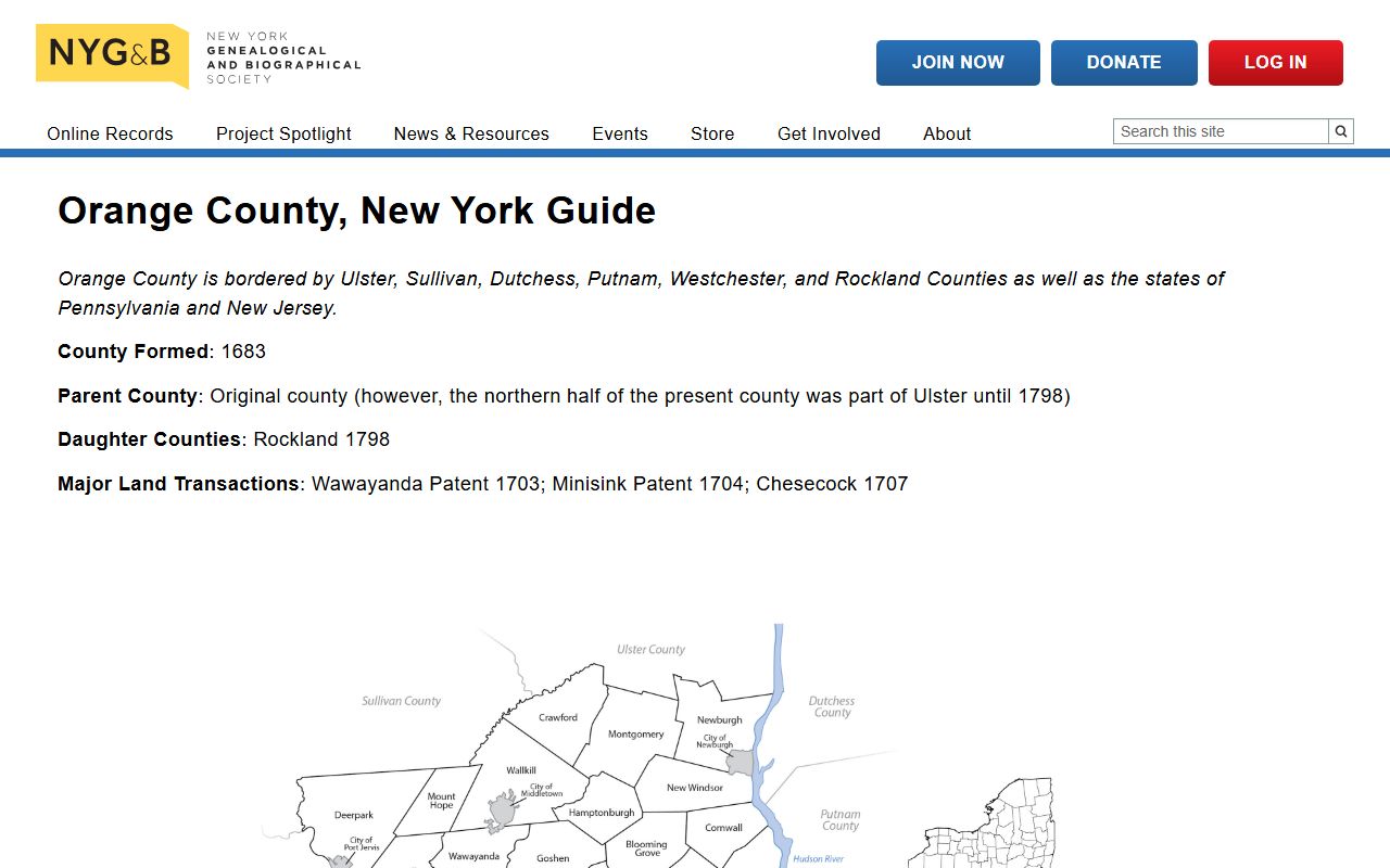 NYG&B Orange County guide for death records research in Orange County